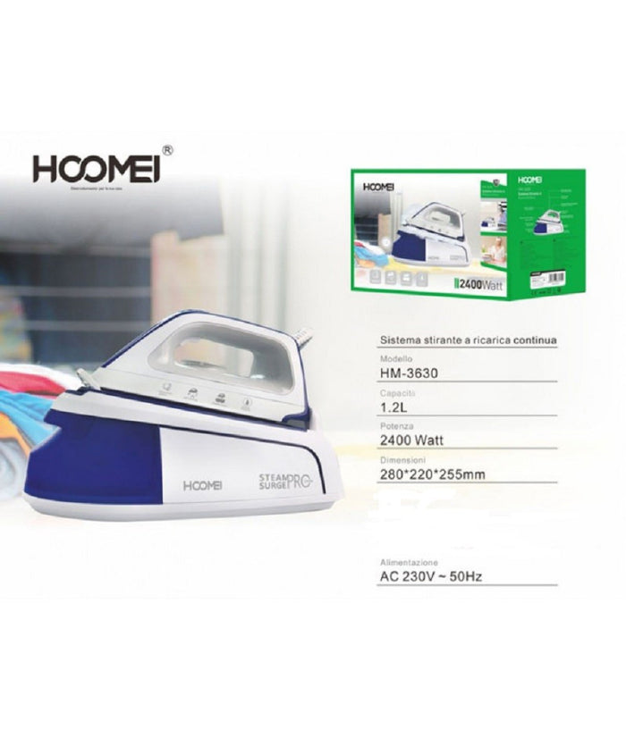 Ferro Da Stiro 2200-2400 Watt 1.2lt Sistema Stirante A Ricarica Continua Hm-3630         
