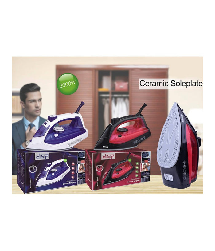 Ferro Da Stiro A Vapore 2000 W Piastra In Ceramica Stiratura Verticale Iron 1038         