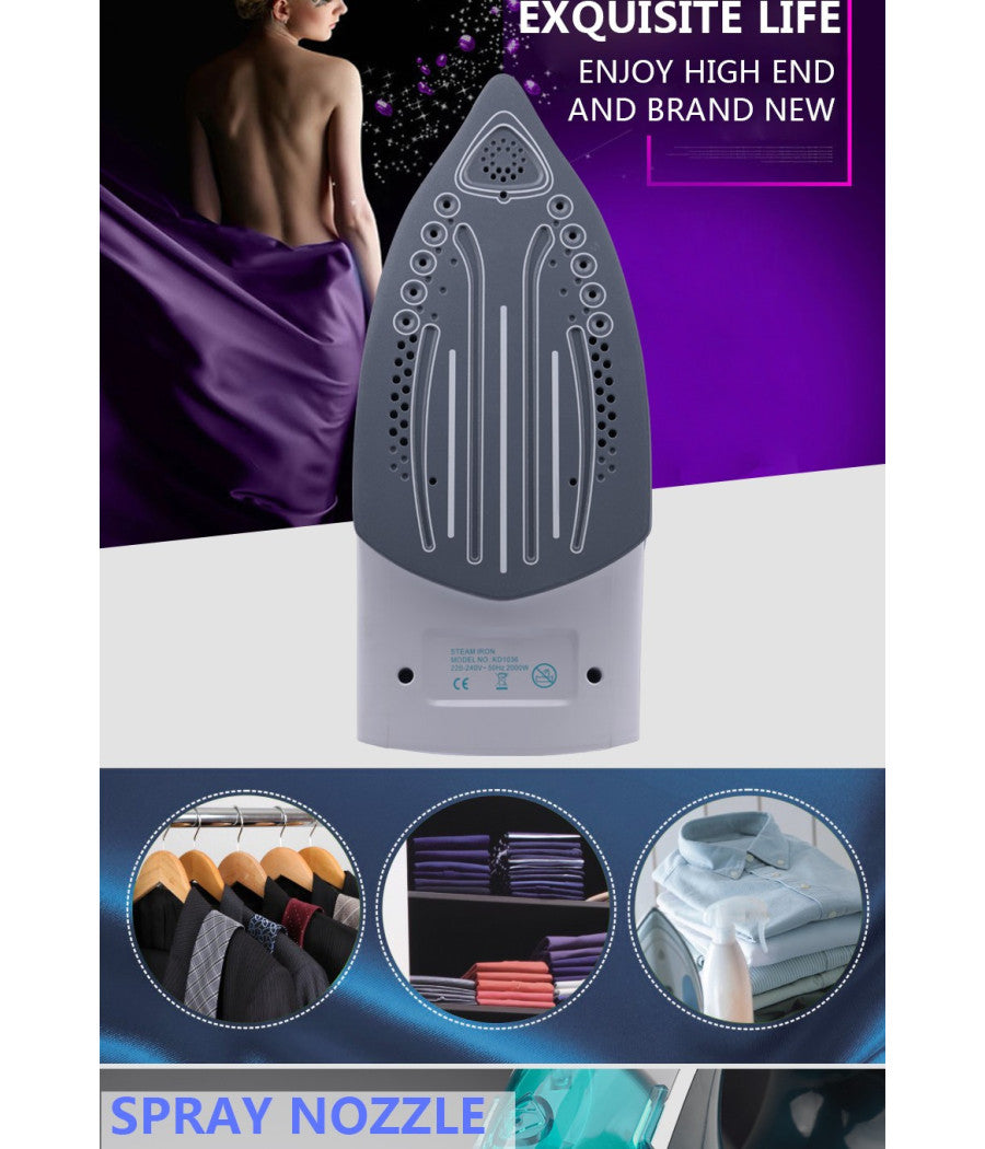 Ferro Da Stiro A Vapore 2000w Con Piastra In Ceramica Steam Iron Anticalcare         