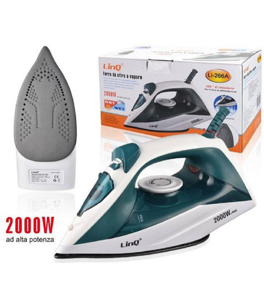 Ferro Da Stiro A Vapore Steam Iron 2000w 200ml Li-266a Autopulente Impugnatura Ergonomica         