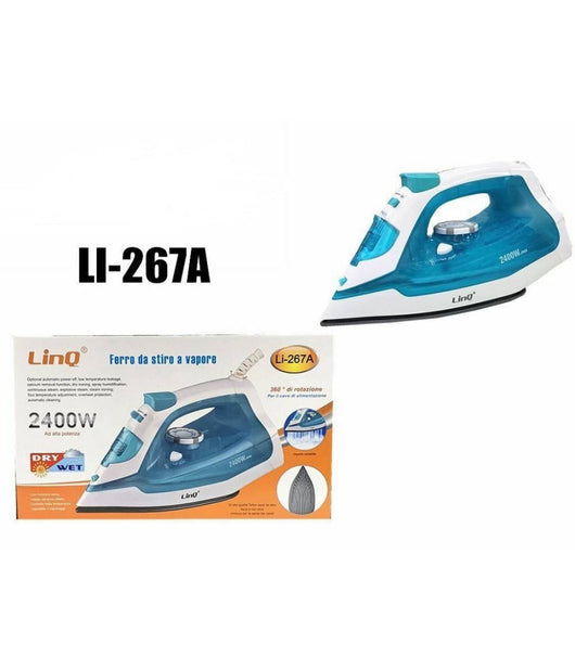 Ferro Da Stiro A Vapore Steam Iron 2400w 200ml Li-267a Getto Piastra Temperatura         