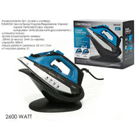 Trade Shop - Ferro Da Stiro A Vapore 2600w Con Caldaia Piastra In Ceramica Cordless -