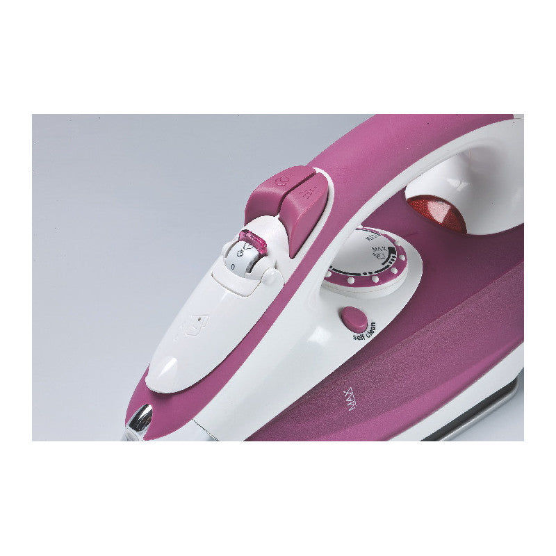 Ferro da stiro - Piastra in Acciaio Inox - Serbatoio 280ml - 2200W - Rosa