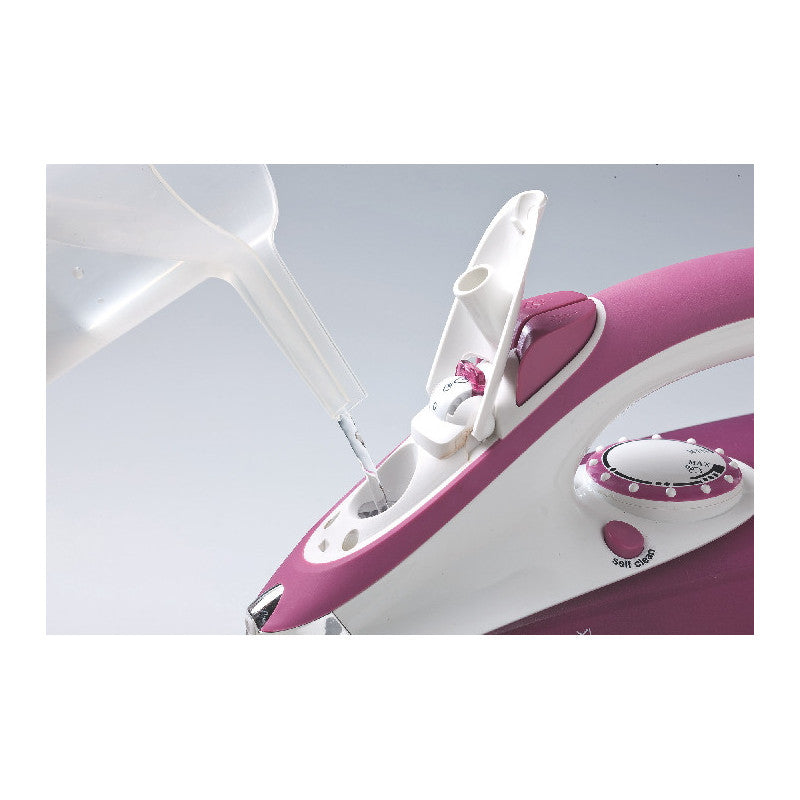 Ferro da stiro - Piastra in Acciaio Inox - Serbatoio 280ml - 2200W - Rosa