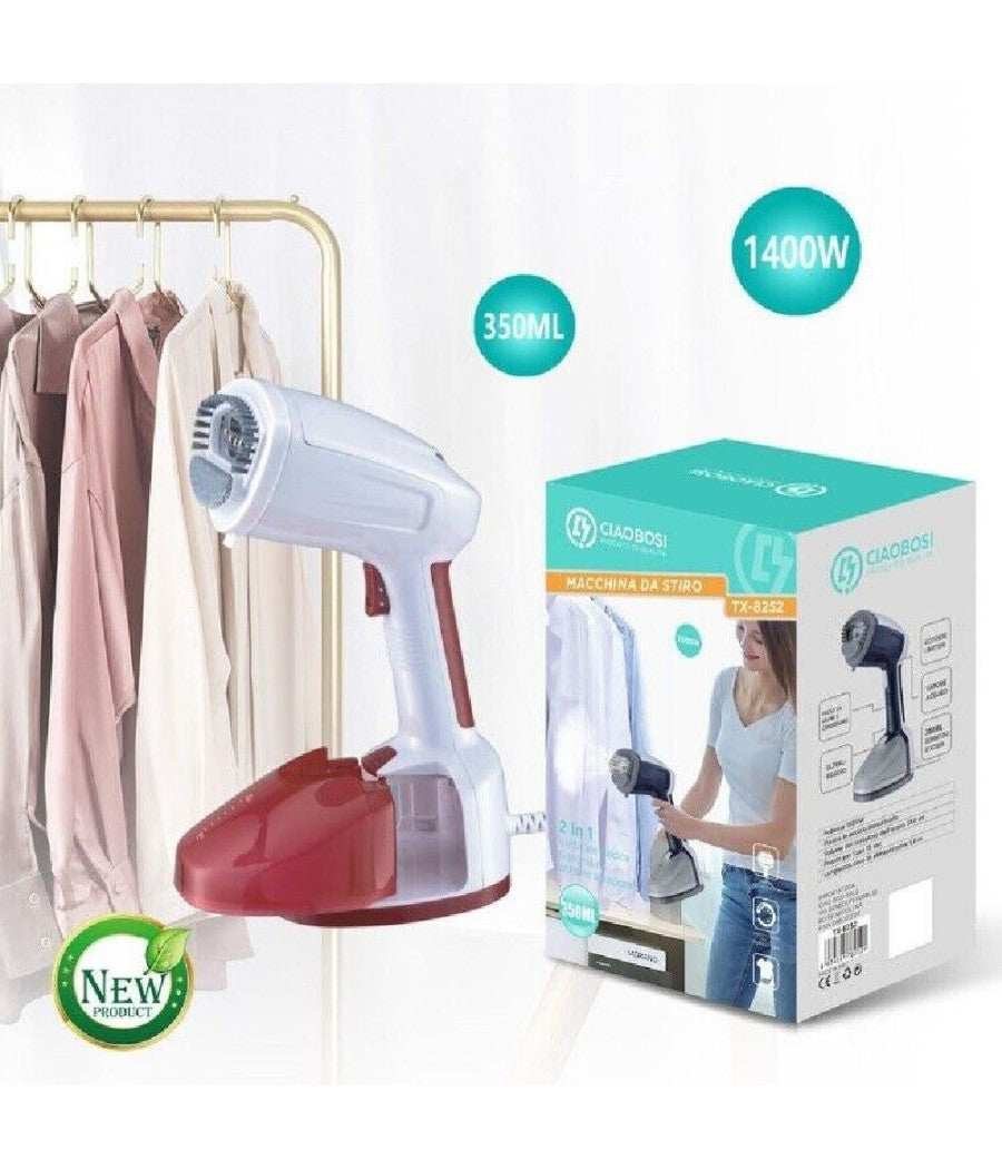 Ferro Da Stiro Verticale 1400 Watt Rimuovi Pieghe Vestiti Vapore 350ml Tx-8252         