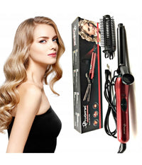 Ferro Piastra Arricciacapelli Professionale 2in1 Ricci Mossi Con Pettine Gm-2906         