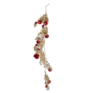 Festone plastica sfere rosso cm 125