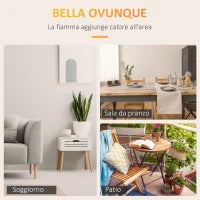 Camino Bioetanolo in Acciaio Inox, 2.5h di Combustione con Serbatoio 1.5L e Copertura 20m², 90x16x40 cm, Argento