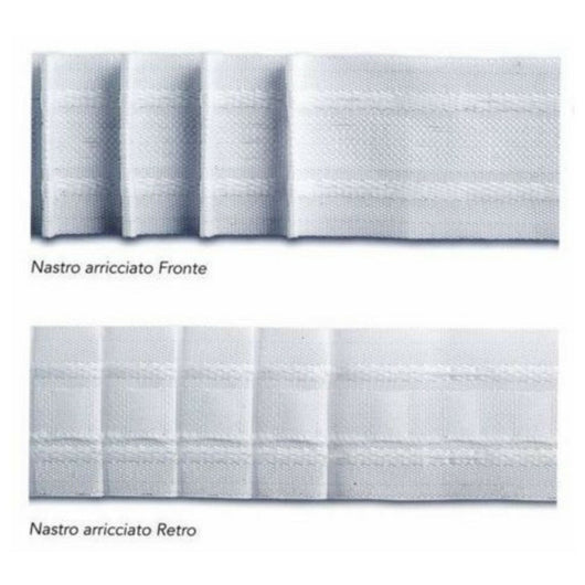 Fettuccia Per Tenda Arricciabile 2 Fili E 2 Tasche - Altezza 6,5CM - Nastro Arriccitenda Vendita al Metro lineare (FET-029)