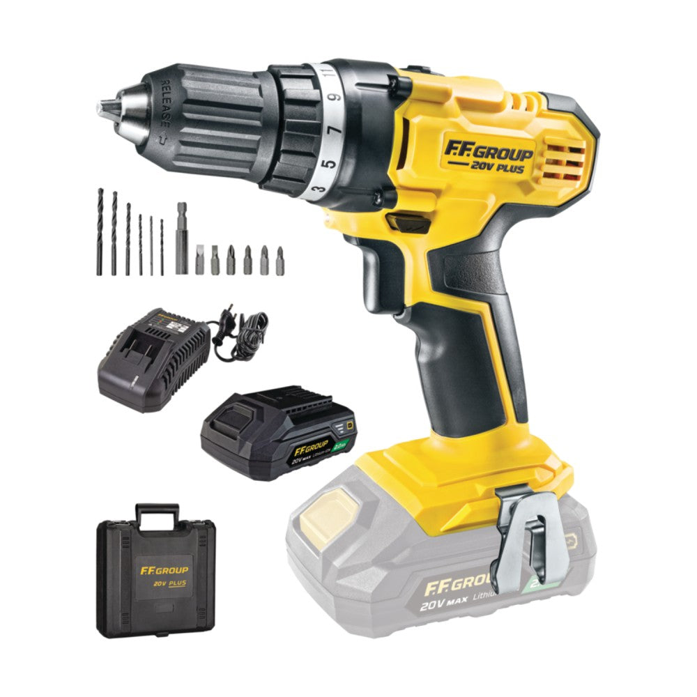 Ff-group cdd/35 20v plus trapano avvitatore con 1 batteria uso semi professionale