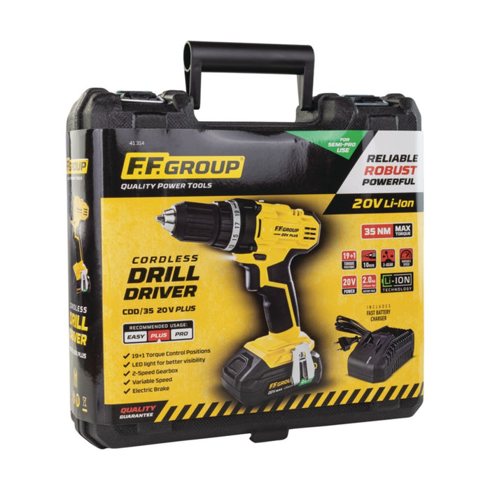 Ff-group cdd/35 20v plus trapano avvitatore con 1 batteria uso semi professionale