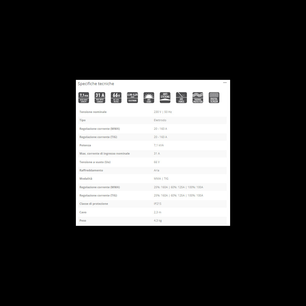 Ff-group dwm 160 plus saldatrice inverter 160a uso semi professionale