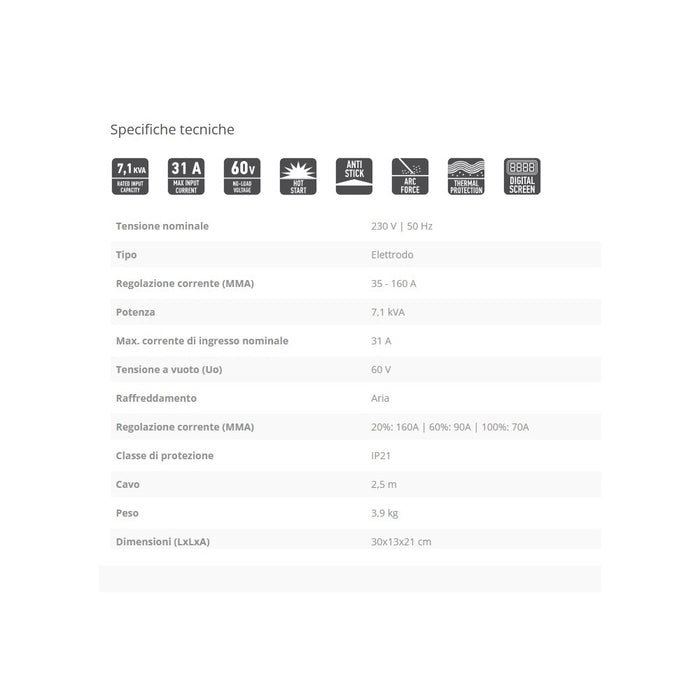 Ff-group dwm 161 easy saldatrice inverter mma 35-160a uso hobbistico