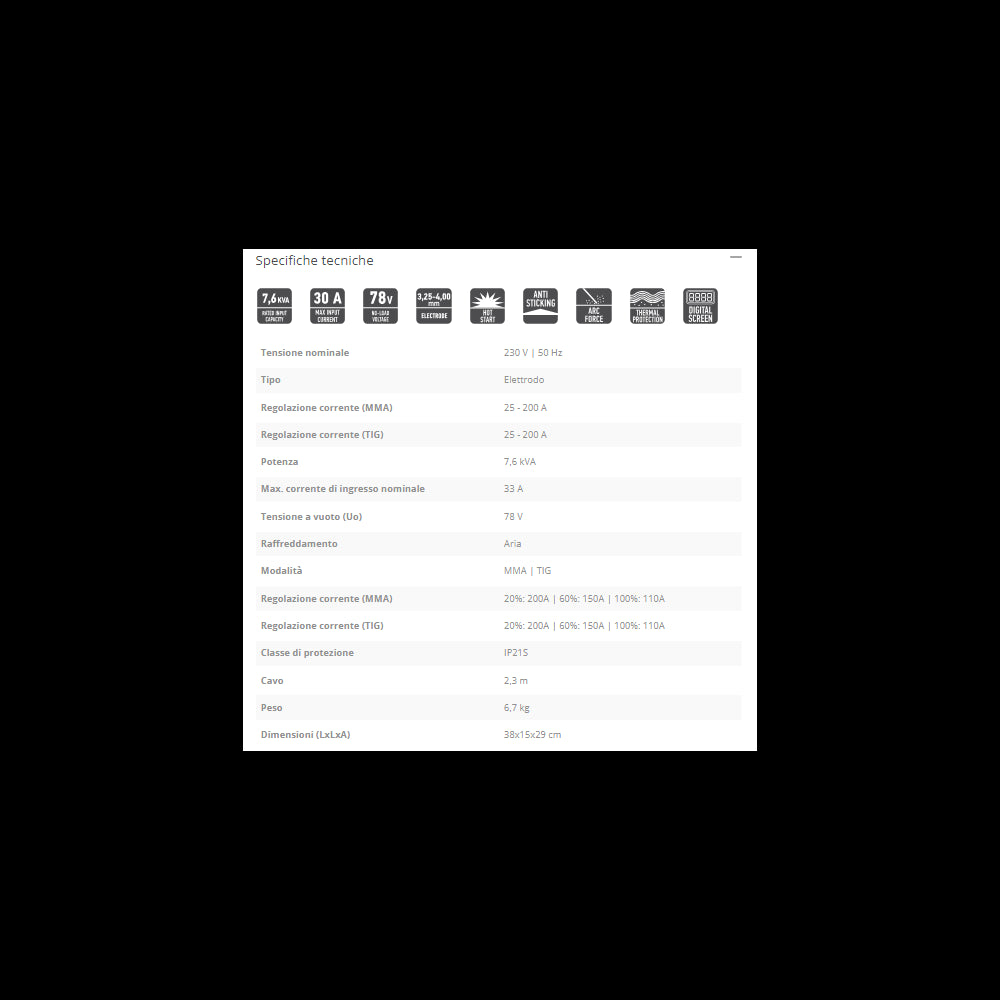 Ff-group dwm 200 pro saldatrice inverter 200a uso professionale