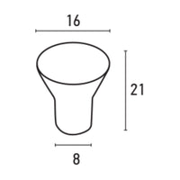 Ff group maniglia per mobili a cono colore nichel opaco