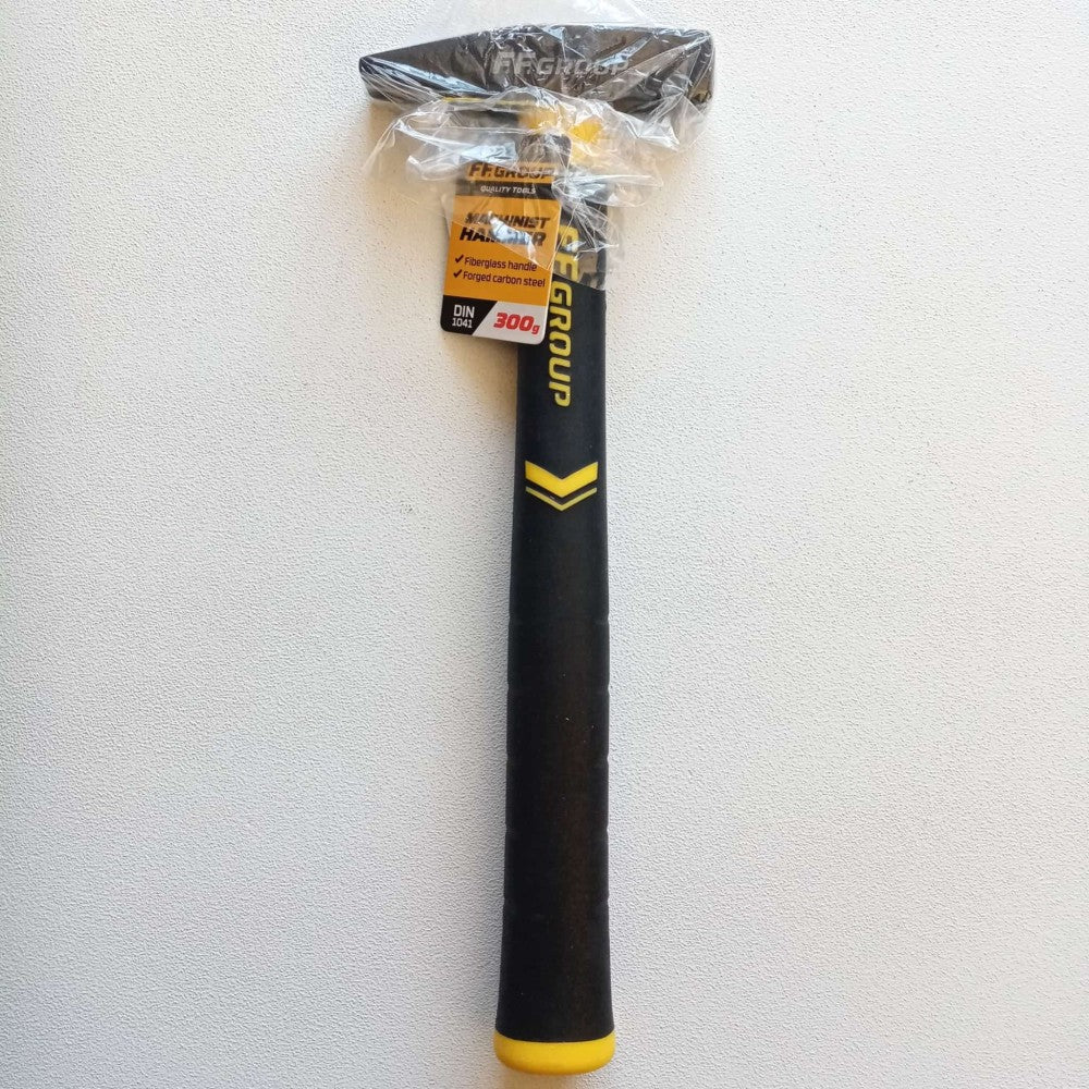 Ff group martello da 300gr per fabbro e meccanico manico fibra di vetro