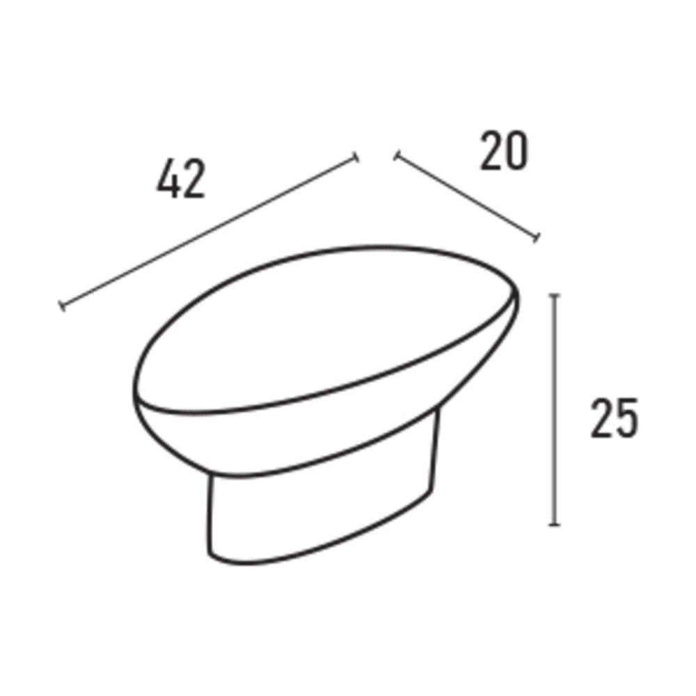 Ff group pomolo per mobili ovale colore nichel opaco