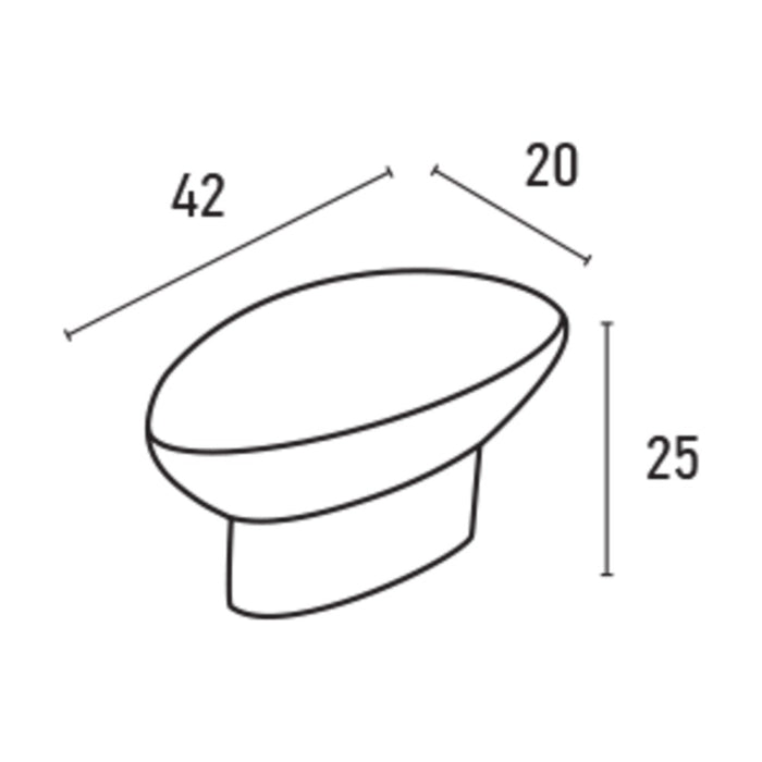 Ff group pomolo per mobili ovale colore nichel opaco