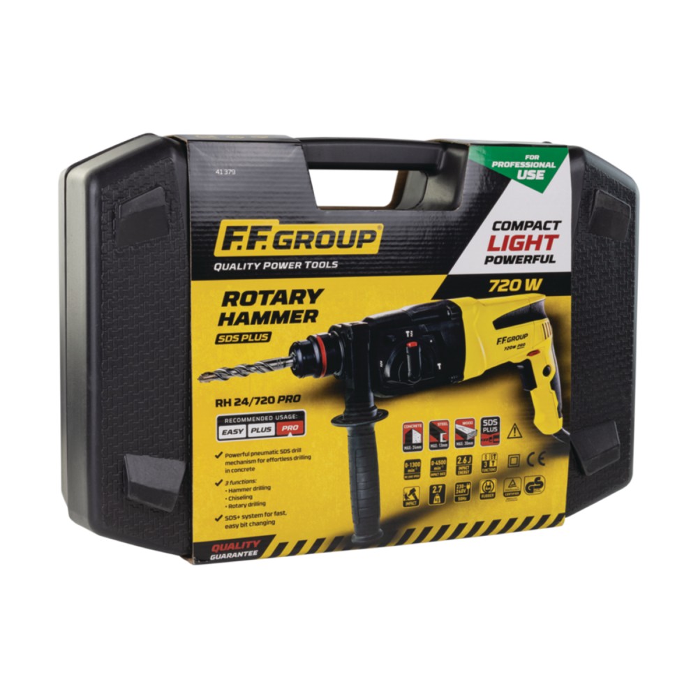 Ff-group rh 24/720 pro martello perforatore combinato 720w uso professionale