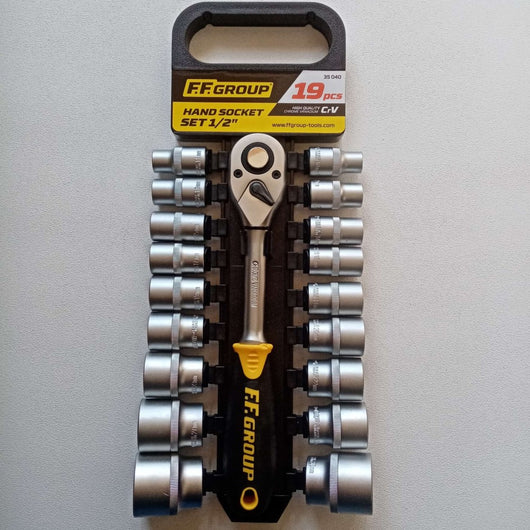 Ff group set chiavi a bussola da 1/2 con cricchetto reversibile