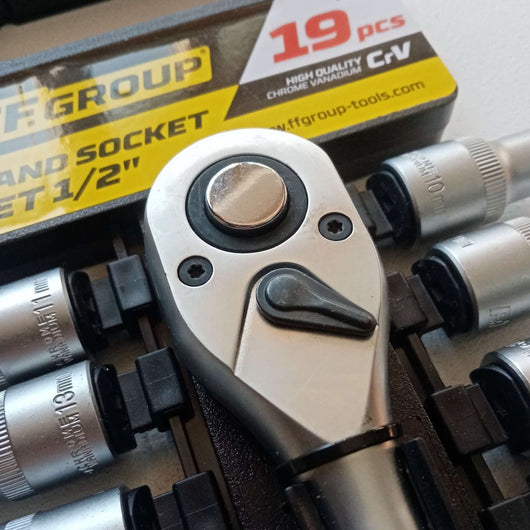 Ff group set chiavi a bussola da 1/2 con cricchetto reversibile