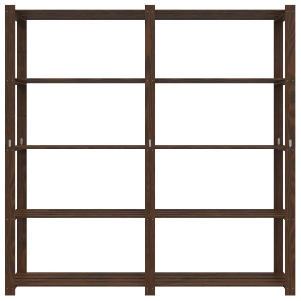 Scaffale a 5 Livelli Marrone 170x38x170 cm in Legno di Pinocod mxl 131852