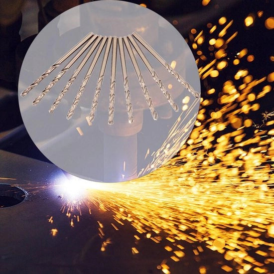 Set di punzoni HSS-CO M35 a 10 misure - punzoni a cobalto - acciaio inossidabile - alta qualità - affilati e resistenti - punzoni