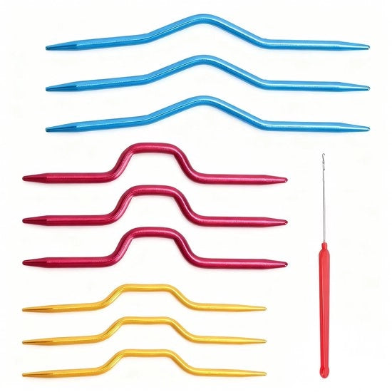 Set di 15 viti per cucire a maglia, per filare a maglia, viti a coda di rondine per tricchi, per cucire a maglia, viti a coda di rondine per tricchi, per cucire a maglia, attrezzo in alluminio per cucire a maglia per tricchi
