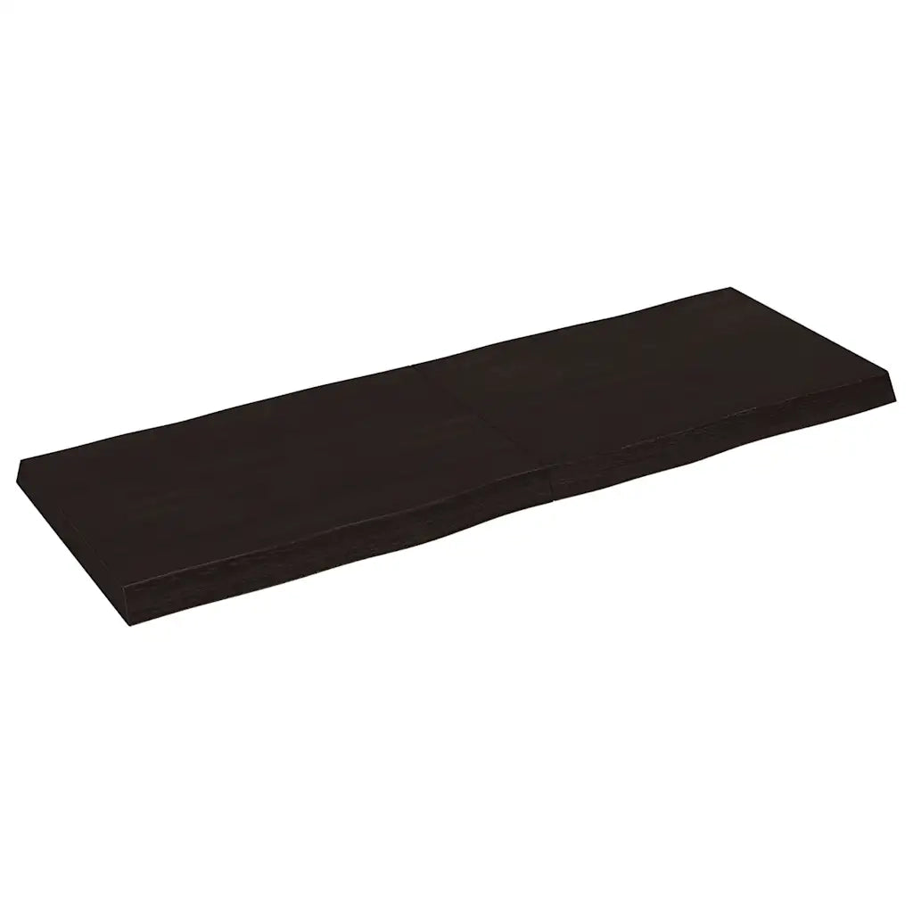 Piano Tavolo Marrone Scuro 140x50x(2-6)cm Rovere Non Trattatocod mxl 104283
