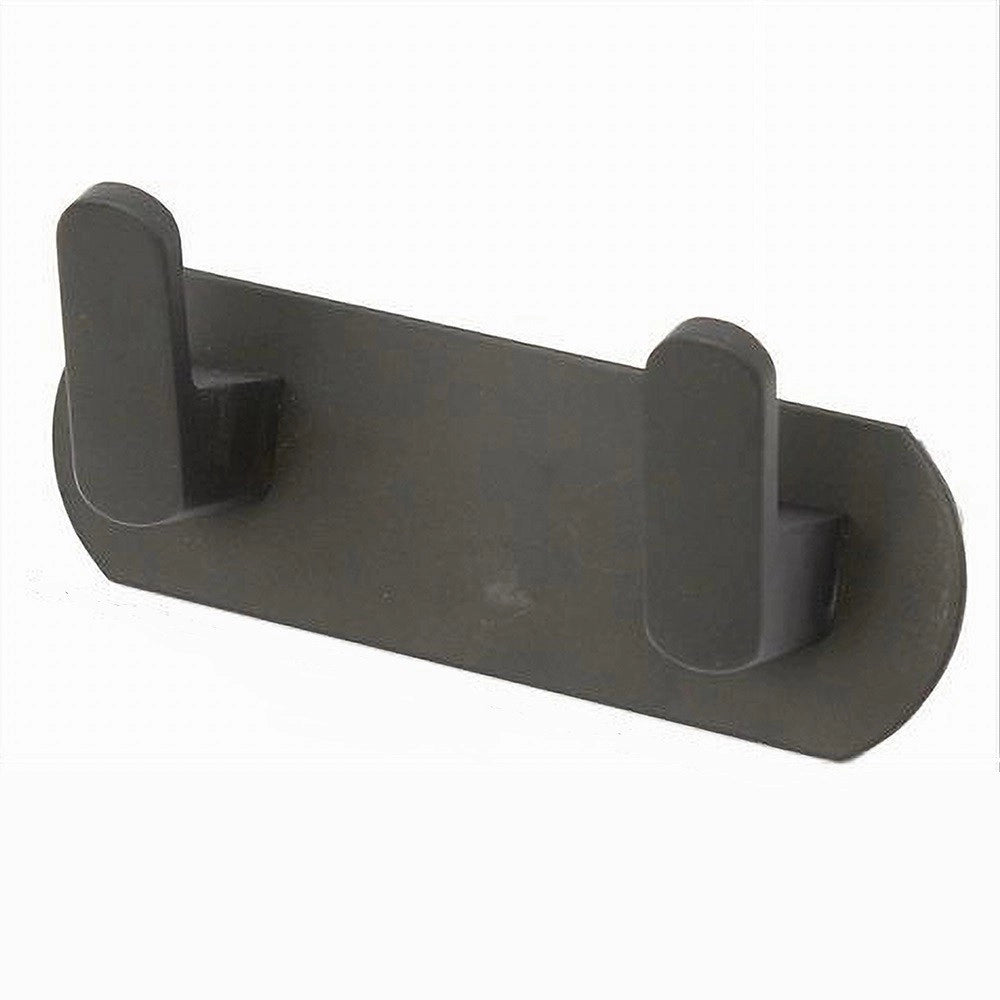 Trade Shop - Appendiabiti Con 2 Ganci Appendino Portasciugamano Bagno Casa Cucina Nero 59736 -