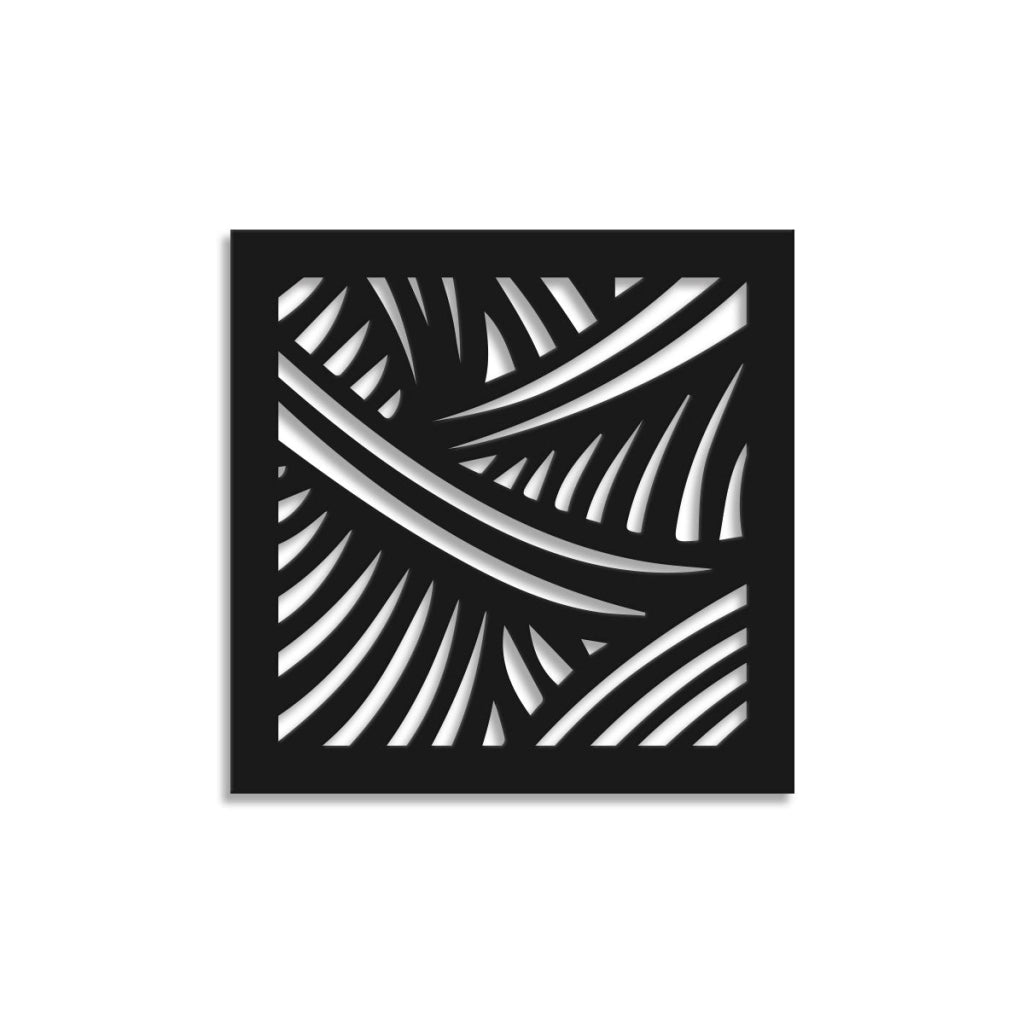 Fasce - Pannello in PVC traforato - Parasole Misura: 48x48 cm, Colore: nero