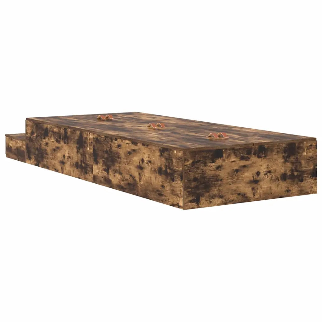 Struttura letto con contenitore con cassetto Rovere fumé 75 cm 3335681
