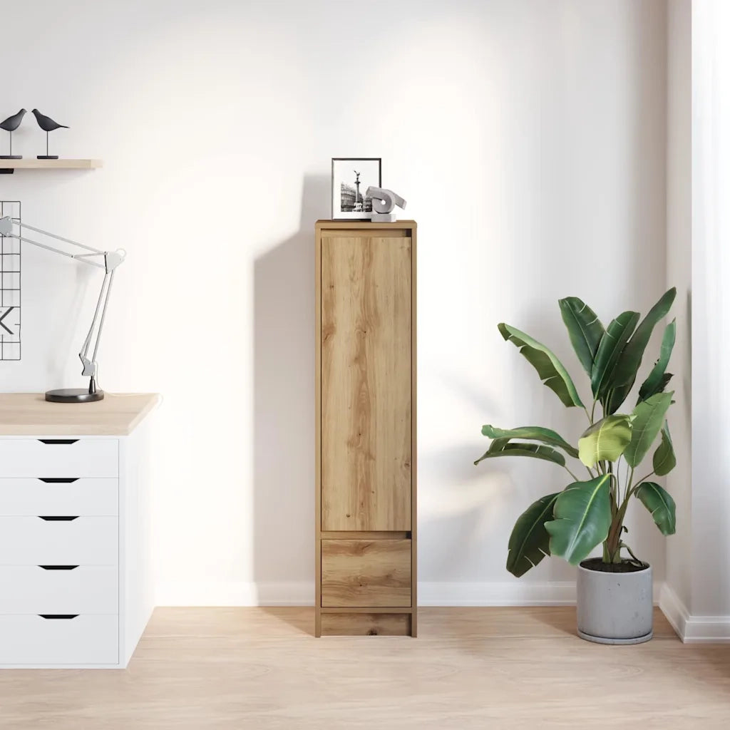 Credenza Alta Rovere Artigianale 29,5x34x119,5 cm in Truciolato 861660