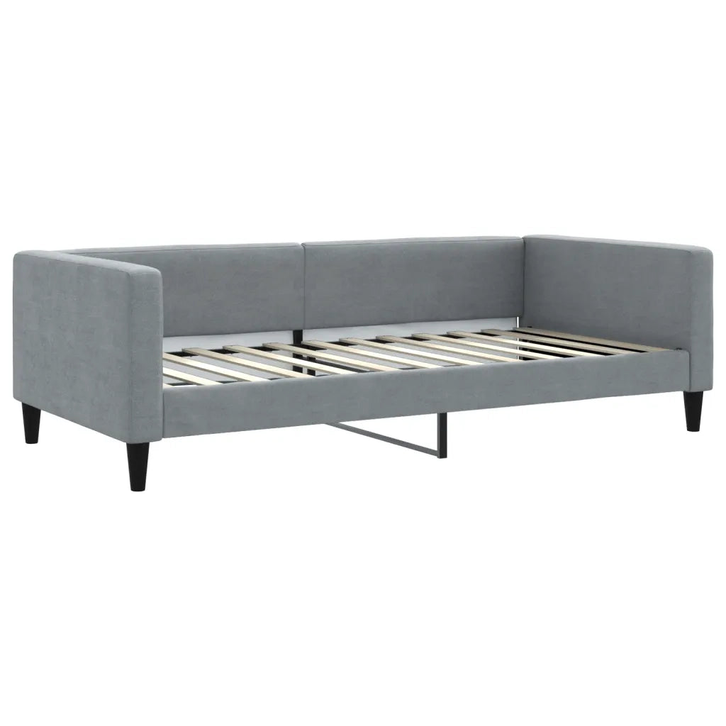 Divano Letto Estraibile Materassi Grigio Chiaro 100x200 Tessuto 3196601