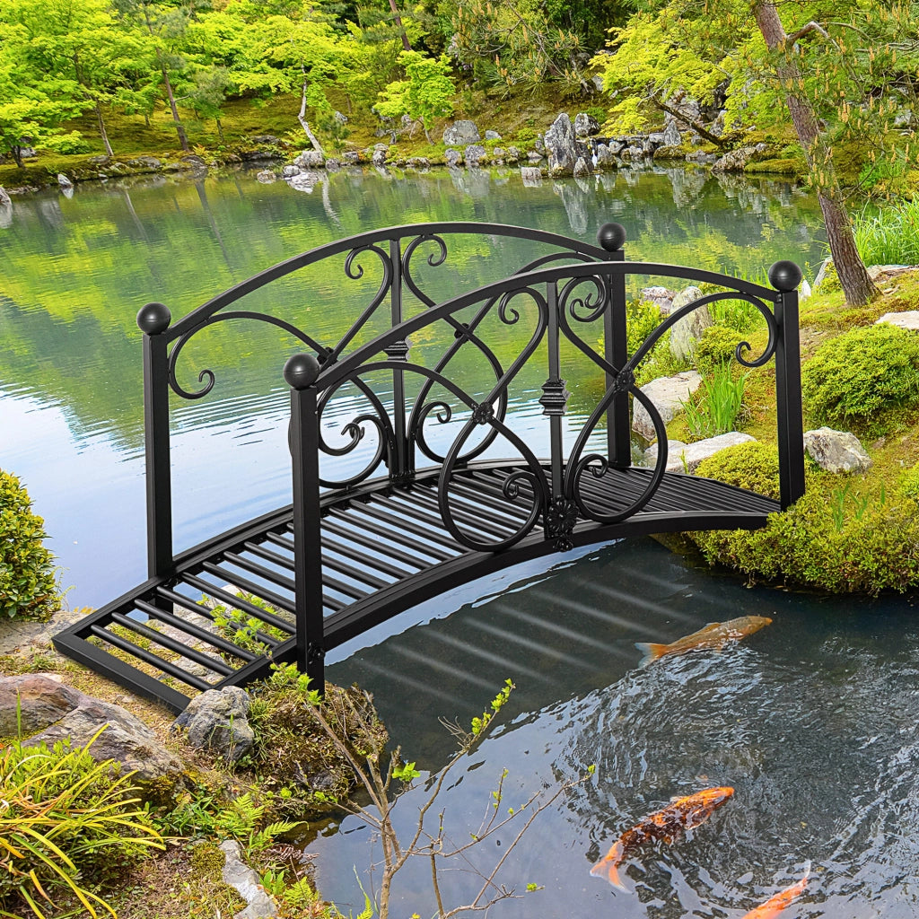 Ponticello da giardino in metallo ¨C zephmum ¨C nero 102x48x49 cm