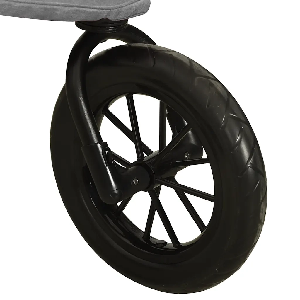 Passeggino Gemellare Grigio Chiaro in Acciaio 10259