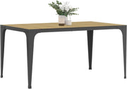 Tavolo da pranzo rettangolare NELLY 8 persone legno e nero design industriale 150 cm