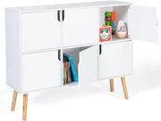 Libreria cubo per bambini in legno bianco con 6 scomparti EMMIE