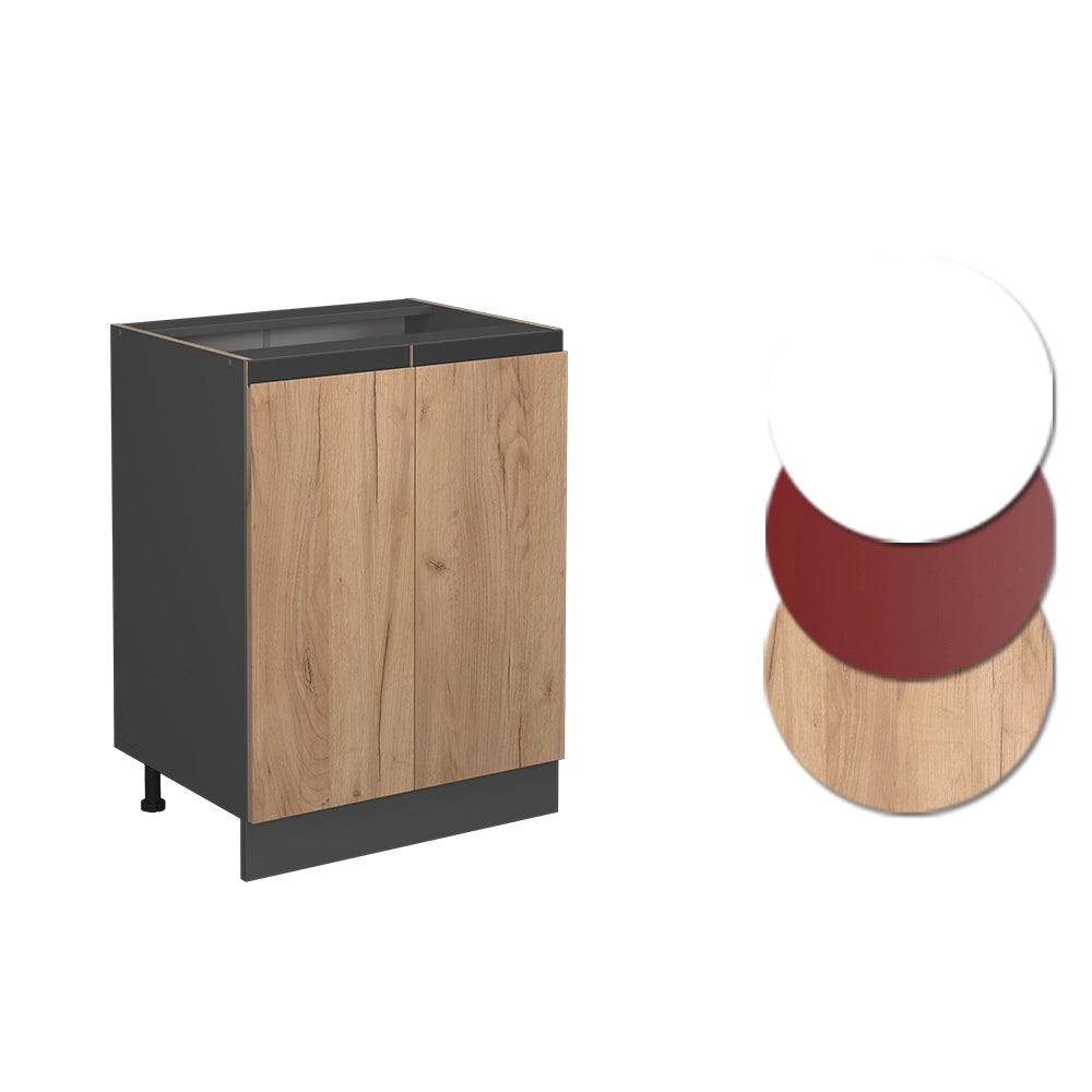 Vicco Mobile alto Quercia dorata 60 cm Forma a J, senza piano di lavoro