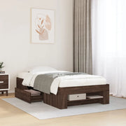 Giroletto senza Materasso Rovere Marrone 90x200cm in Truciolato 3295498