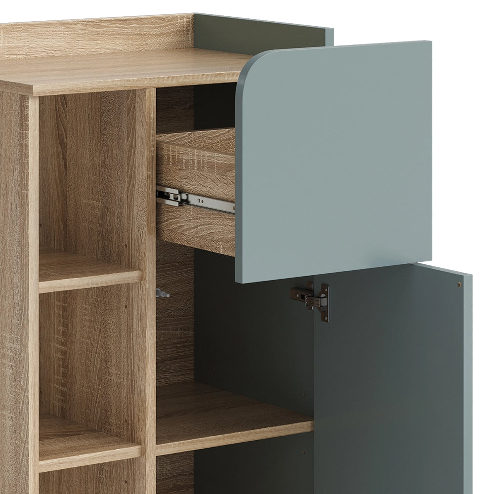 Vicco Mobiletto bagno Grigio-blu 50 x 90 cm con anta e cassetto