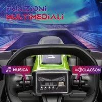 Go Kart Elettrico per Bambini 6-12 Anni 24V 12km/h con Seggiolino Regolabile, Verde