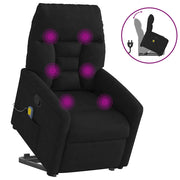 Poltrona Alzapersona Reclinante Massaggiante | Sedia Relax Nera Microfibra