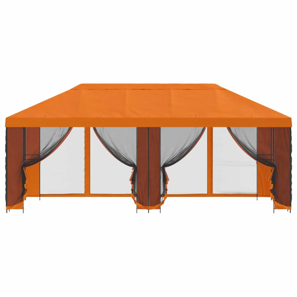 Gazebo con pareti laterali 6 x 3 m Arancione
