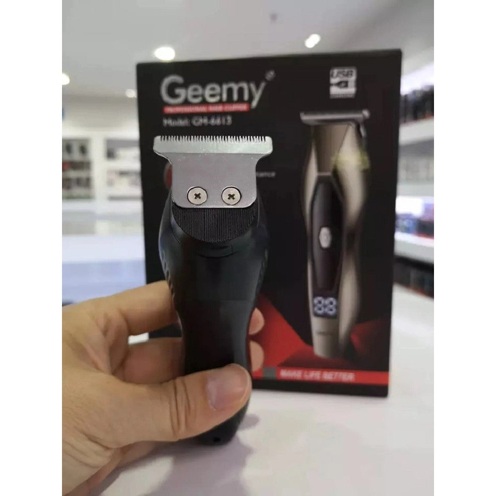 Trade Shop - Taglia Capelli Clipper Elettrico Professionale Ricaricabile Display Led Gm-6613 -