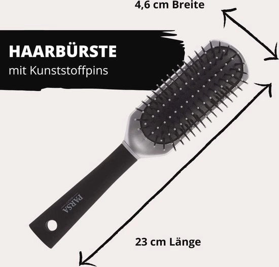 Spazzola per capelli con punte di plastica arrotondate per lo stile quotidiano