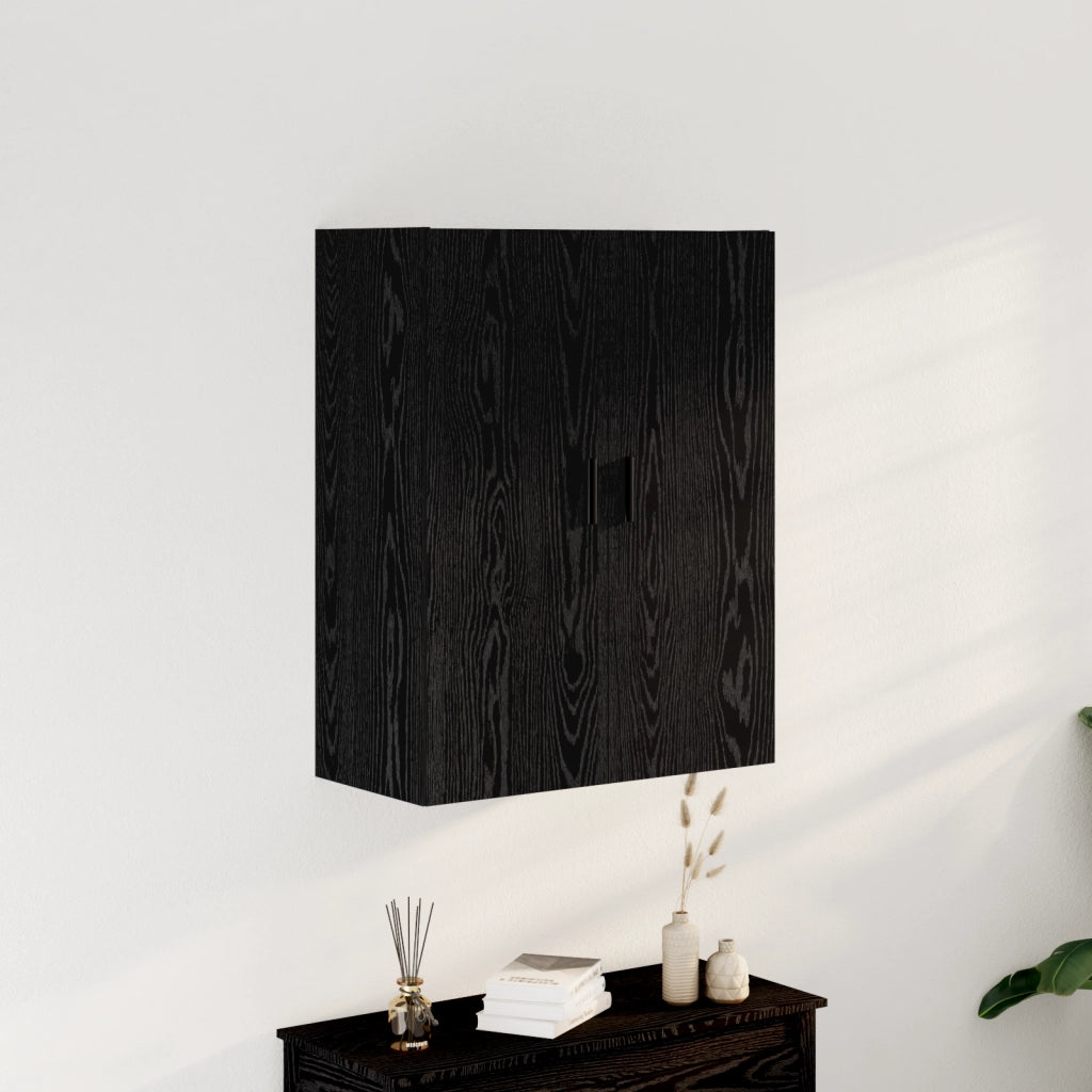 Armadio a muro  Nero Rovere 69,5x34x90 cm in legno ingegnerizzato