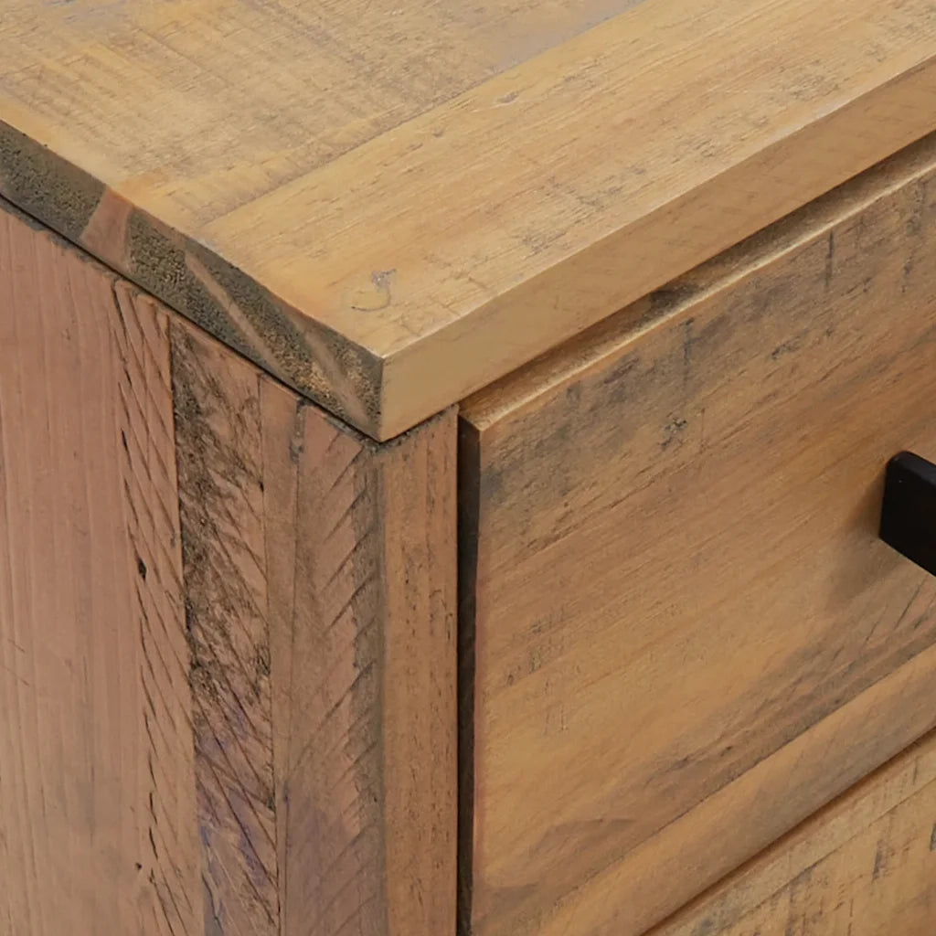 Comodini 2 pz-Set di 2 Tavolino da notte 40x30x55 cm in Legno Massello di Pino