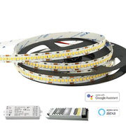KIT SMART striscia 1200 LED 90W 24V centralina WiFi controllo vocale alexa strip flessibile 5 metri 8100lm LUCE 4000K
