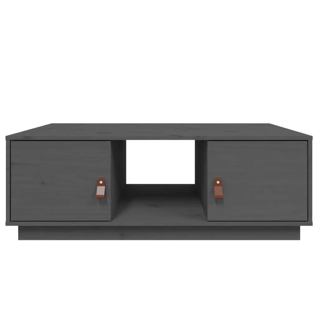 Tavolino da Salotto Grigio 100x50x35 cm Legno Massello di Pino 818267